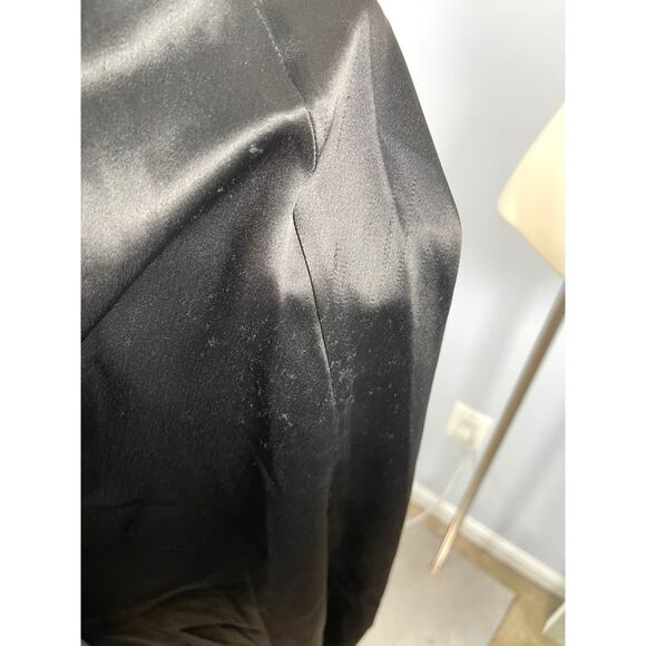 Retrofete Sab Halterneck Ruched High Slit Black Maxi Gown Size XS - Picture 8 of 11